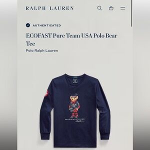 Polo by Ralph Lauren Navy Blue Bear Tee